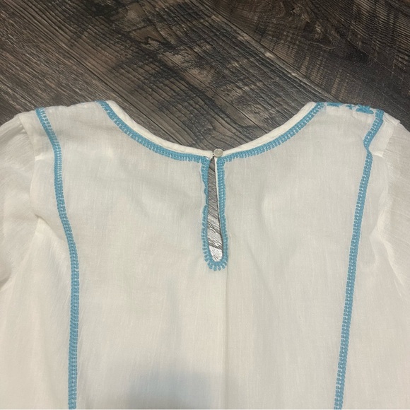 Soft Surroundings Juniper Boho White and Blue Embroidered Dress Women’s XL - Picture 6 of 7
